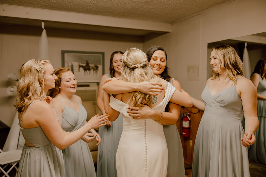 Bride and bridesmaids first looks 