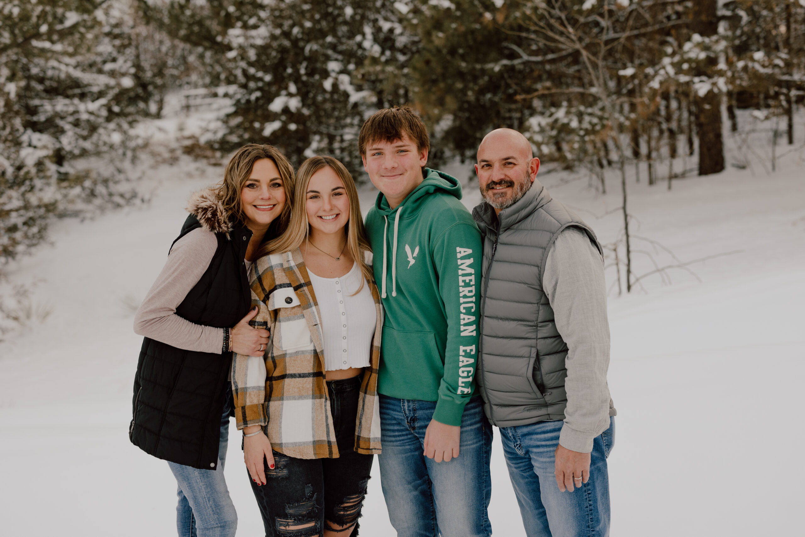 winter family photos in Colorado